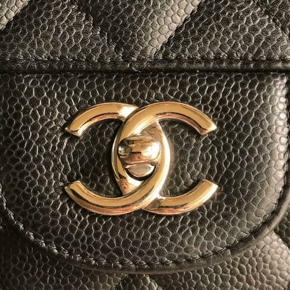 *SOLD*Chanel Classic Jumbo Single Flap Black Caviar Bag - Picture 9 of 16